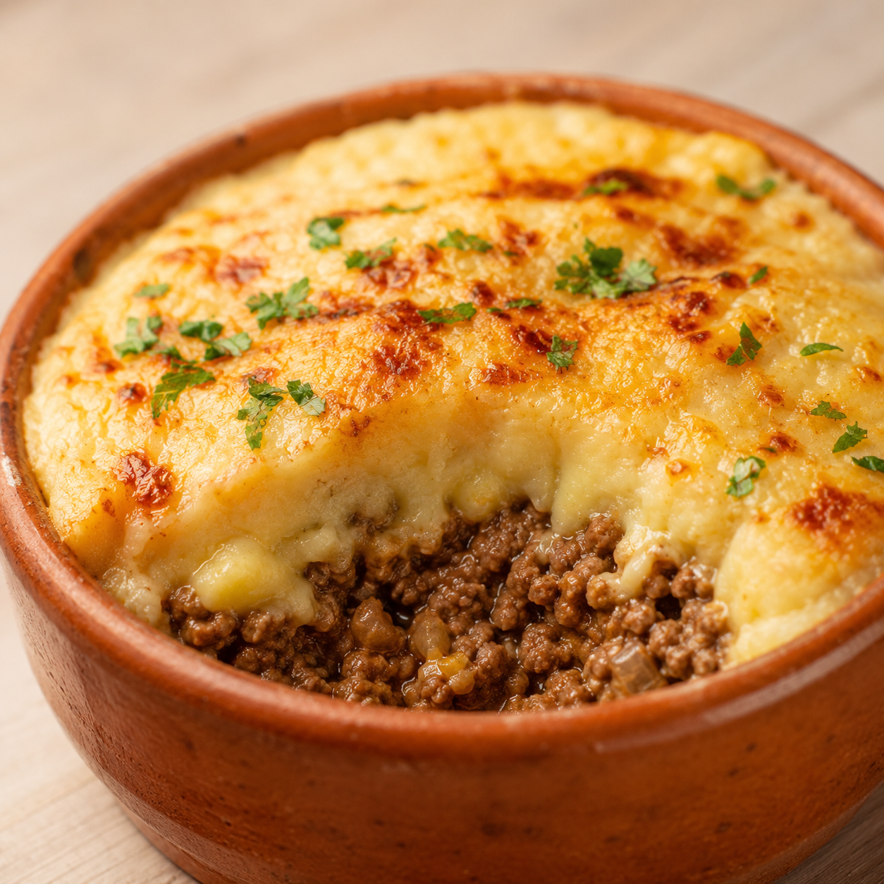 Escondidinho de Carne Moída com Mandioca