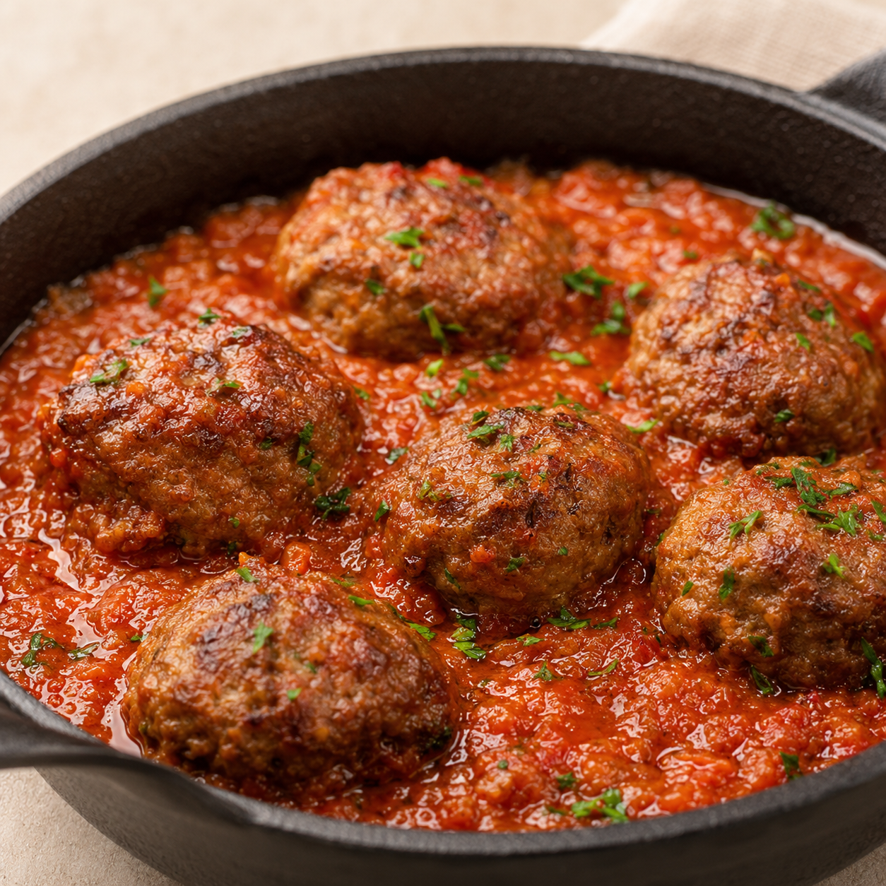 Almôndegas de Carne Moída ao Molho